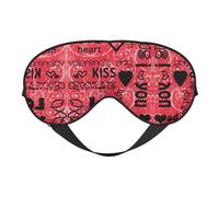 Máscara de ojos suave para dormir de doble cara con impresión para el día de San Valentín, ideal para yoga, camping, para dormir