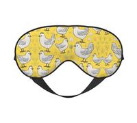 Máscara de ojos suave para dormir de pollo amarillo, parche transpirable femenino, perfecto para viajes y relajación