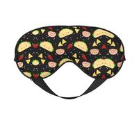 Máscara de ojos suave para dormir para fiesta de martes, ajustable, cubierta opaca, reversible, descanso nocturno