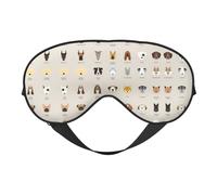 Máscara de ojos suave para perros y razas de perros, cómoda, ajustable, opaca, reversible, descanso nocturno