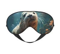 Máscara de ojos suave Seal Pup in Water. Unisex, cómoda y transpirable, adecuada para el descanso diario. Te ayuda a entrar rápidamente en un sueño profundo.