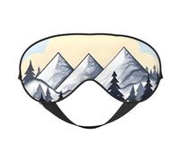 Máscara de ojos suave White Snowy Mountains. Unisex, cómoda y transpirable, adecuada para el descanso diario. Te ayuda a entrar rápidamente en un sueño profundo.