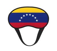 Máscara de ojos suave y lavable con estampado de bandera de Venezuela para dormir, viajes, hogar, hotel, avión, camping