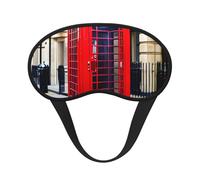 Máscara de ojos suave y lavable para adultos con estampado de cabina telefónica para bloqueo de luz, siesta, cara, dormir, cubierta de viaje