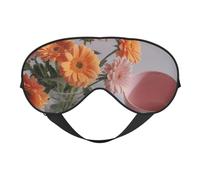 Máscara de ojos suave y rústica con estampado de rapsodia, máscara de ojos ajustable y transpirable para dormir, bloqueo de luz y doble cara