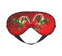 Máscara de ojos suave y transpirable con estampado de Feliz Navidad, bloqueo de luz, correa ajustable, máscara de dormir para viajes, trabajo nocturno, oficina