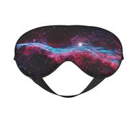 Máscara de ojos suave y transpirable con estampado de galaxia, bloqueo de luz, correa ajustable, máscara de dormir para viajes, trabajo nocturno, oficina