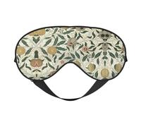 Máscara de ojos suave y transpirable con estampado de plantas y frutas, bloqueo de luz, correa ajustable, máscara de dormir para viajes, trabajo nocturno, oficina