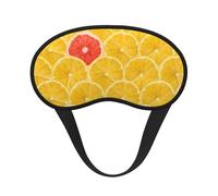 Máscara de ojos Summer Lemon Printed Sleep con borde negro, con buen efecto de sombreado, es una opción ideal para viajes, meditación, etc