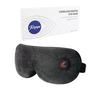 Máscara de ojos térmica, compresa de ojos cálida inalámbrica para ojos secos, blefaritis, máscara de ojos con bloqueo de luz para hombres y mujeres, batería recargable de 1000 mAh y funda lavable
