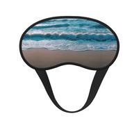 Máscara de ojos transparente con estampado de arena marina para dormir, máscara de dormir, suave, cómoda, sombra de ojos, máscara de ojos opaca, para viajes, camping