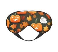 Máscara de ojos transpirable con estampado de calabaza para el día de Acción de Gracias, para viajes, camping, meditación, yoga