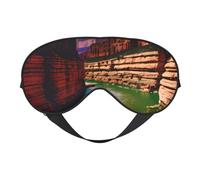Máscara de ojos transpirable con estampado del Gran Cañón de cobertura completa, elegante, ajustable, siesta, noche, ambiente reparador