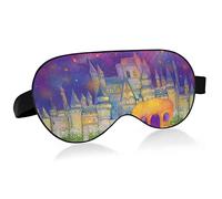 Máscara de ojos transpirable para dormir, carruaje de calabaza de cuento de hadas, funda para dormir con sensación fresca para el descanso de verano, venda elástica contorneada para viajes de mujeres