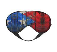 Máscara de ojos ultra suave con estampado de bandera de Puerto Rico para una comodidad óptima y un sueño reparador