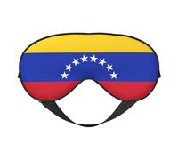 Máscara de ojos ultra suave con estampado de bandera de Venezuela para dormir profundo, viajes, uso doméstico