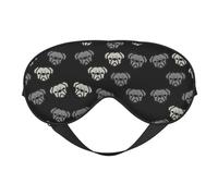 Máscara de ojos ultra suave con estampado de cabeza de bulldog americano, para una comodidad óptima y un sueño reparador