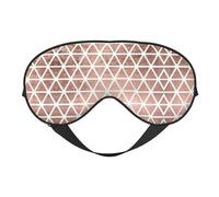 Máscara de ojos ultra suave con estampado de fondos de oro rosa, para una comodidad óptima y un sueño reparador