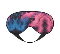 Máscara de ojos ultra suave con estampado de fuego azul y rojo, para una comodidad óptima y un sueño reparador