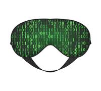 Máscara de ojos ultra suave con estampado de la era de los piratas informáticos, bloqueo de luz para dormir profundo, viajes, uso doméstico