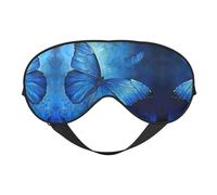 Máscara de ojos ultra suave con estampado de mariposa azul, bloquea la luz, para una comodidad óptima y un sueño reparador