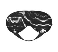Máscara de ojos ultra suave con estampado de mármol blanco y negro, bloqueo de luz, para dormir profundo, viajes, uso doméstico