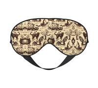 Máscara de ojos ultra suave con estampado de sombrero de bruja, para una comodidad óptima y un sueño reparador