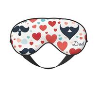 Máscara de ojos ultra suave para dormir, para el día del padre, amor y papá, bloqueo de luz, para dormir profundo, viajes, uso doméstico