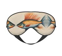 Máscara de ojos ultra suave que bloquea la luz con estampado de pez volador, para una comodidad óptima y un sueño reparador