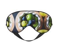 Máscara de ojos ultrasuave que bloquea la luz con impresión de frutas, para una comodidad óptima y un sueño reparador
