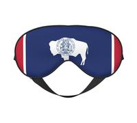 Máscara de ojos unisex con bandera del estado de Wyoming, máscara para dormir sin presión ocular, cubierta suave para viajes