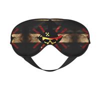 Máscara de ojos unisex con bandera pirata, máscara para dormir sin presión ocular, cubierta suave para viajes