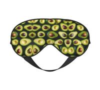 Máscara de ojos unisex con estampado de aguacate, suave, cómoda, antifaz que bloquea la luz