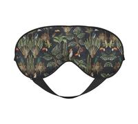 Máscara de ojos unisex con estampado de cactus de acuarela, ultra suave, bloqueo de luz para un sueño óptimo y cómodo