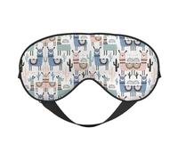 Máscara de ojos unisex con estampado de cactus tropical, ultra suave, bloqueo de luz para un sueño óptimo y cómodo