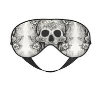 Máscara de ojos unisex con estampado de calavera mexicana, suave y cómoda, para viajes, yoga, trabajo por turnos