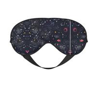 Máscara de ojos unisex con estampado de cúmulos de estrellas y galaxias de constelación ultrasuave para una comodidad óptima para dormir