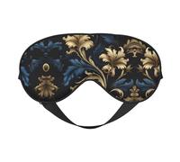 Máscara de ojos unisex con estampado de damasco, suave y cómoda, para viajes, yoga, trabajo por turnos