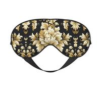 Máscara de ojos unisex con estampado de damasco, suave y cómoda, para viajes, yoga, trabajo por turnos