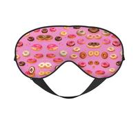 Máscara de ojos unisex con estampado de dona, suave, cómoda, antifaz que bloquea la luz