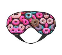 Máscara de ojos unisex con estampado de dona, suave, cómoda, antifaz que bloquea la luz