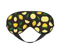 Máscara de ojos unisex con estampado de fruta de limón, suave y cómoda, antifaz que bloquea la luz
