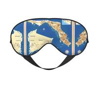 Máscara de ojos unisex con estampado de mapa de Grecia, ultra suave, bloqueo de luz para una comodidad óptima para dormir