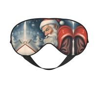 Máscara de ojos unisex con estampado de Papá Noel, suave y cómoda, para viajes, yoga, trabajo por turnos