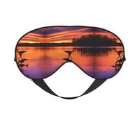 Máscara de ojos unisex con estampado de patos salvajes voladores de caza, ultra suave, bloqueo de luz para una comodidad óptima para dormir