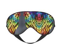 Máscara de ojos unisex con estampado de plumas dibujadas a mano, ultra suave, bloqueo de luz para una comodidad óptima para dormir