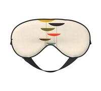 Máscara de ojos unisex con estampado moderno de mediados de siglo, sin presión ocular, cubierta suave para sombra de ojos para viajes