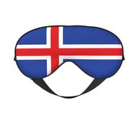 Máscara de ojos unisex con la bandera de Islandia, sin presión ocular, cubierta suave para sombra de ojos para viajes