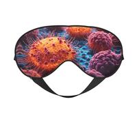 Máscara de ojos unisex dibujada a mano con una pintura de células cancerosas en la impresión, máscara de ojos suave y cómoda que bloquea la luz