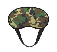 Máscara de ojos verde con estampado de camuflaje militar para adultos y niños, para viajes, hogar, hotel, avión, camping, ayuda para dormir
